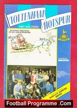 Tottenham Hotspur v West Ham United 1984 – Autographed SIGNED