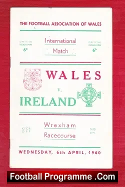 Wales v Ireland 1960 – at Wrexham