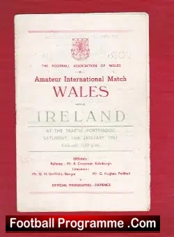 Wales v Ireland 1961 – Played at Porthmadog