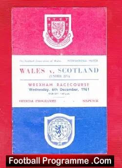 Wales v Scotland 1961 – U23 at Wrexham