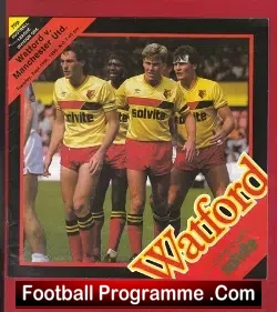 Watford v Manchester United 1986 - football programme