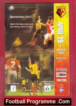 Watford v Manchester United 2000 - football programme