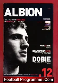 West Bromwich Albion v Manchester United 2003 - football programme