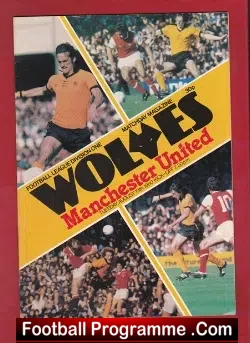 Wolves Wolverhampton v Manchester United 1980 - football programme
