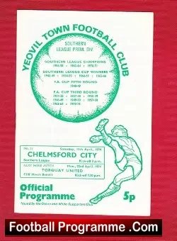 Yeovil Town v Chelmsford City 1974