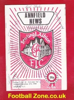 Stirling Albion v Stranraer 1983 - Multi Autographed Signed
