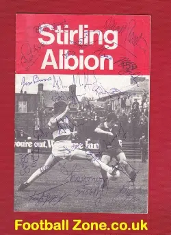 Stirling Albion v Hamilton Academical 1979 – Multi Autographed