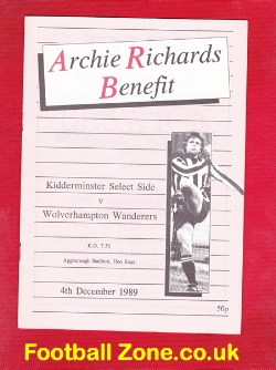 Archie Richards Testimonial Benefit Match Kidderminster 1989