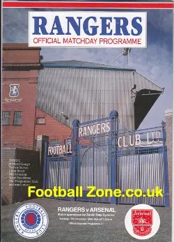Glasgow Rangers v Arsenal 1989 – Friendly Match