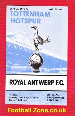 Tottenham Hotspur v Royal Antwerp 1976 – Belgium
