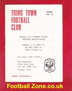 Tring Town v West Ham United 1975 – New Lights – Friendly Match