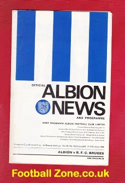 West Bromwich Albion v FC Bruges 1968 - ECWC