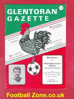 Glentoran v WBA 1990 - Pre Season Friendly
