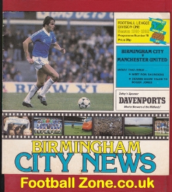 Birmingham City v Manchester United 1982
