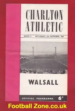 Charlton Athletic v Walsall 1962
