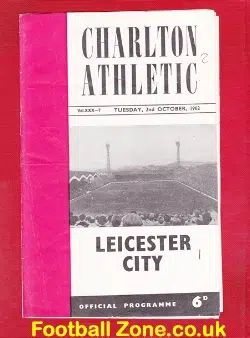 Charlton Athletic v Leicester City 1962
