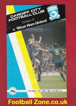 Cardiff City v West Ham United 1980