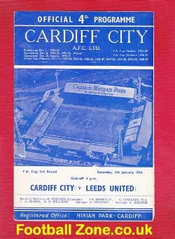 Cardiff City v Leeds United 1964