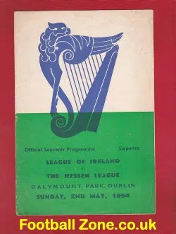 League Of Ireland v Hesse Football Association 1954 – German