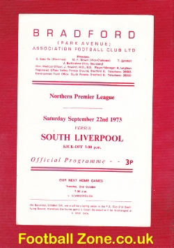 Bradford Park Avenue v South Liverpool 1973 – Last Season