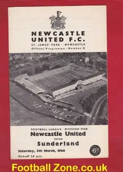 Newcastle United v Sunderland 1966