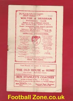 Walton Hersham v Alec Bedser X1 1953 - Challenge Match