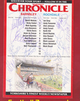 Barnsley v Rochdale 1996 – Multi Autographed Signed