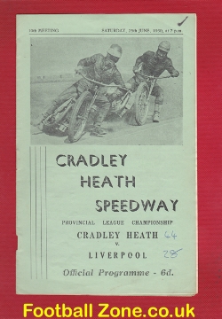 Cradley Heath Speedway v Liverpool 1960