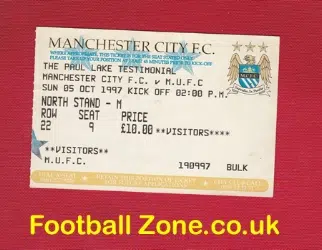 Manchester City v Manchester United 1997 – Paul Lake Testimonial