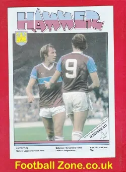 West Ham United v Liverpool 1983