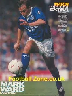 Everton Mark Ward Autograph Picture Poster