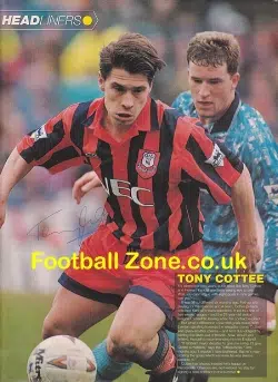 Everton Tony Cotte Signed Picture Poster
