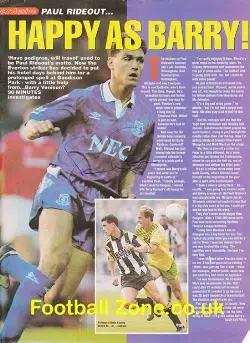 Everton Paul Rideout Signed Picture Poster