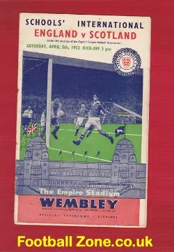 England v Scotland 1952 - Schoolboys Match + Duncan Edawrds