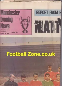 Manchester United v Real Madrid 1968 – Newspaper Souvenir