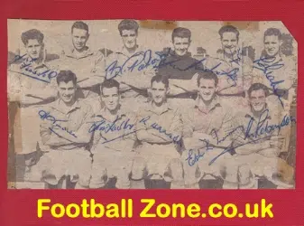 Doncaster Rovers Multi Autographed Team Picture 1950s