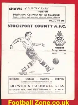 Stockport County v Hartlepool United 1953