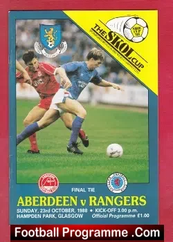 Aberdeen v Glasgow Rangers 1988 – Scottish Cup Final
