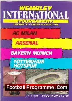 AC Milan v Arsenal 1988 – Tournament – Bayern – Tottenham