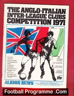 Anglo Italian Tornament 1971 - Palace - Swindon - Stoke - football programme