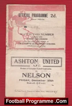 Ashton United v Nelson 1954