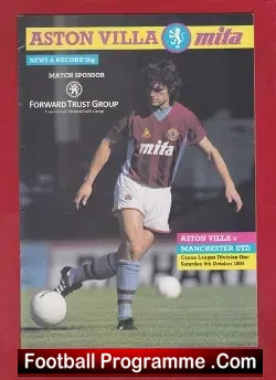 Aston Villa v Manchester United 1984 - football programme