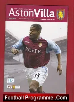Aston Villa v Manchester United 2004 - football programme