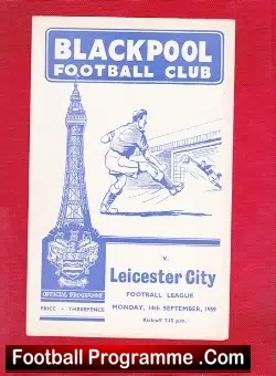 Blackpool v Leicester City 1959 - football programme