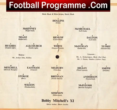 Bobby Mitchell Football Testimonial Newcastle United 1961