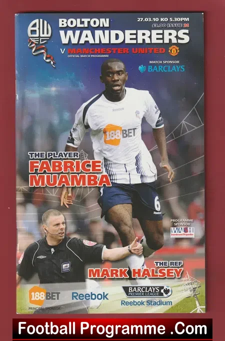 Bolton Wanderers v Manchester United 2010