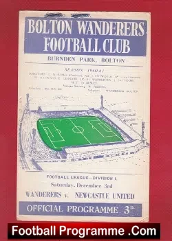 Bolton Wanderers v Newcastle United 1960