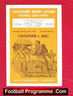 Castleford Rugby v Hull 1962