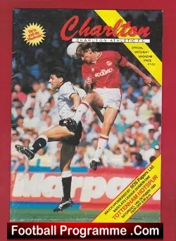 Charlton Athletic v Tottenham 1989 – Multi Autographed