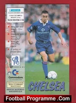 Chelsea v Manchester United 1991 - football programme
